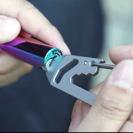 多機能カラビナ型真鍮キーホルダー