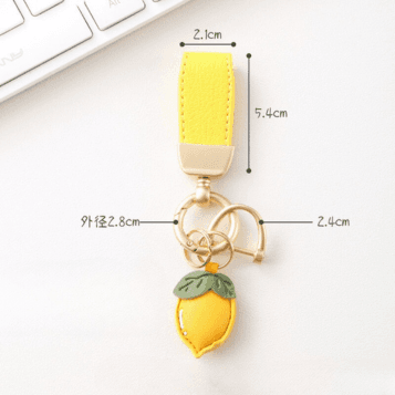 フルーツ革製キーホルダー