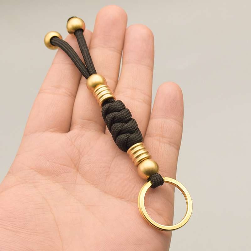 真鍮の編み込みキーホルダー