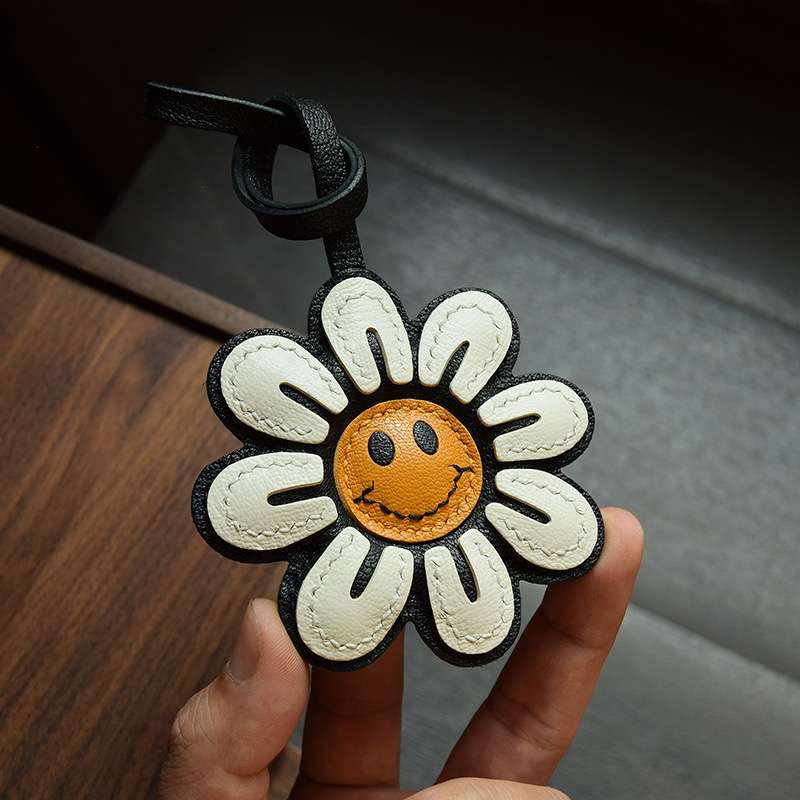 キーリング・キーケース 笑顔の花デザイン キーホルダー