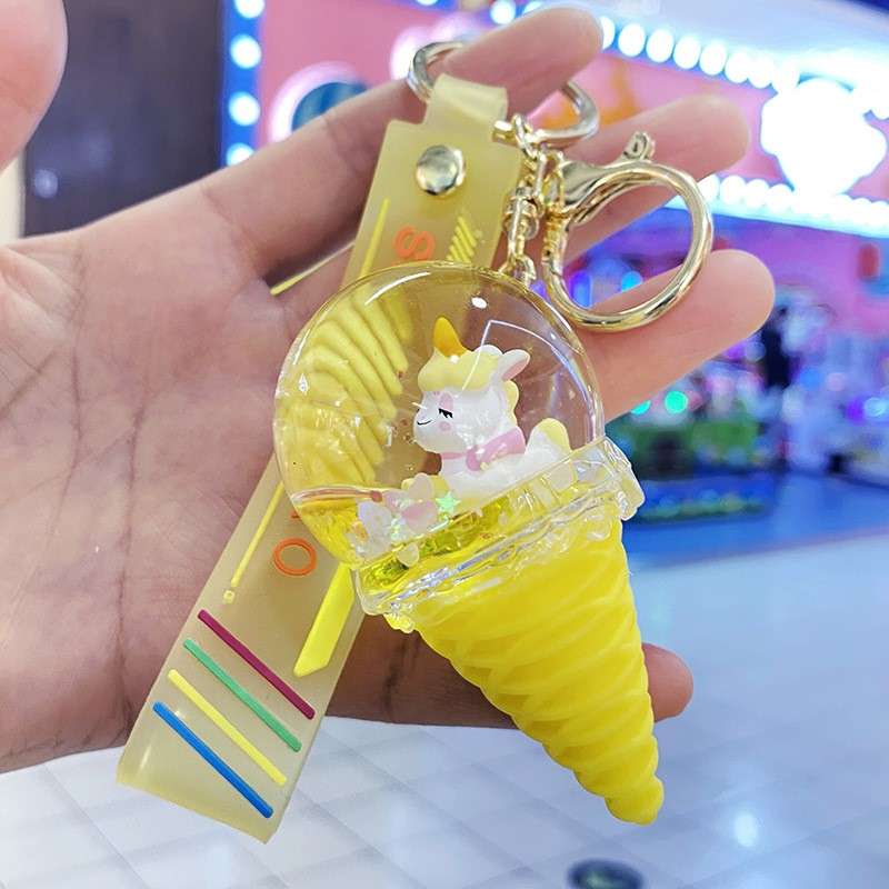 キーリング・キーケース ユニコーン風車アイスクリームキーホルダー