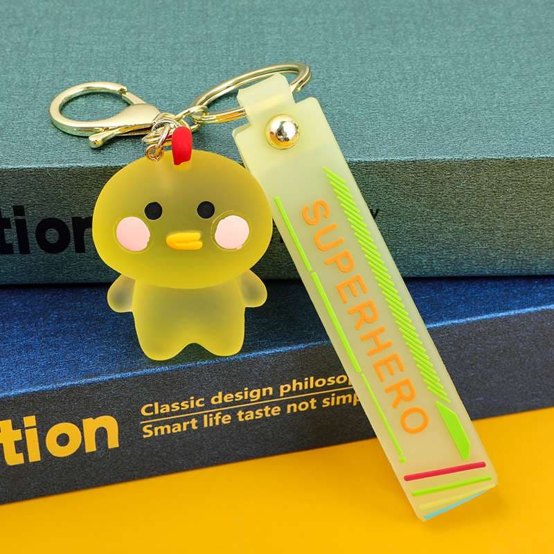 キーリング・キーケース 動物キャラクター付きキーホルダー