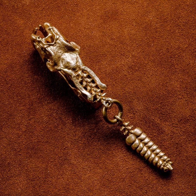 古代ワニ骨格キーホルダー