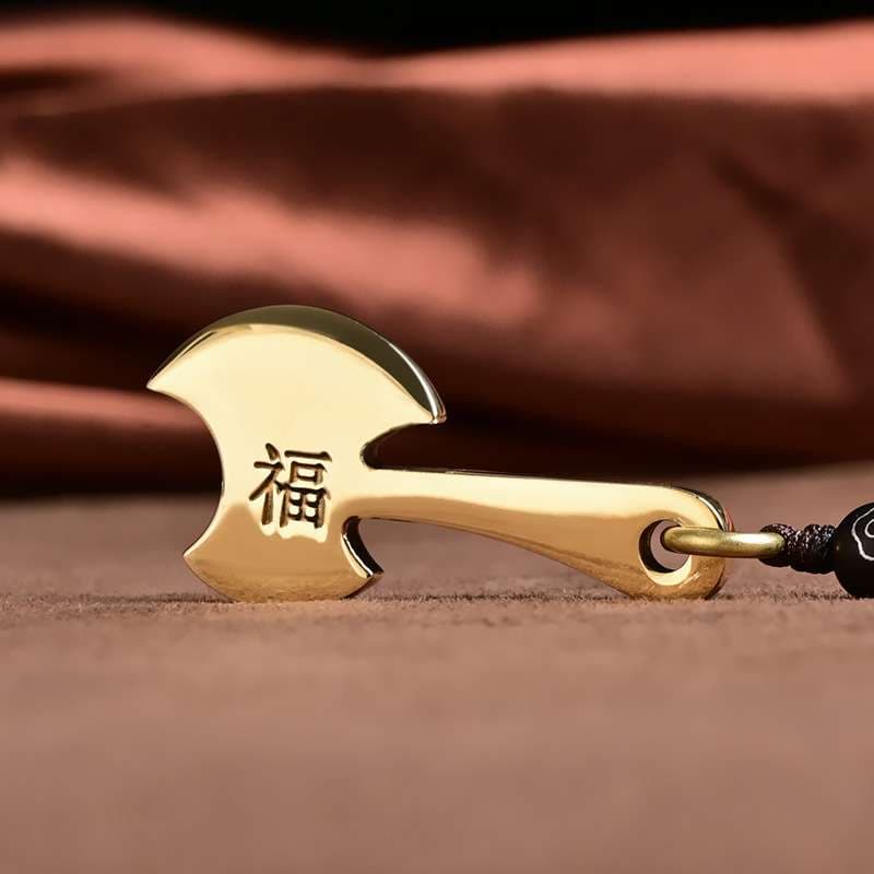 古代斧モチーフの真鍮キーホルダー